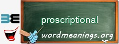 WordMeaning blackboard for proscriptional